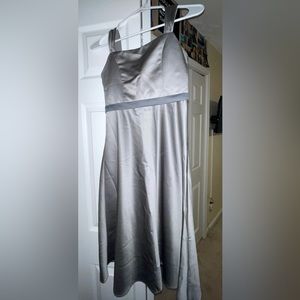 David’s Bridal, grey/ silver, size 12 (kids/juniors)